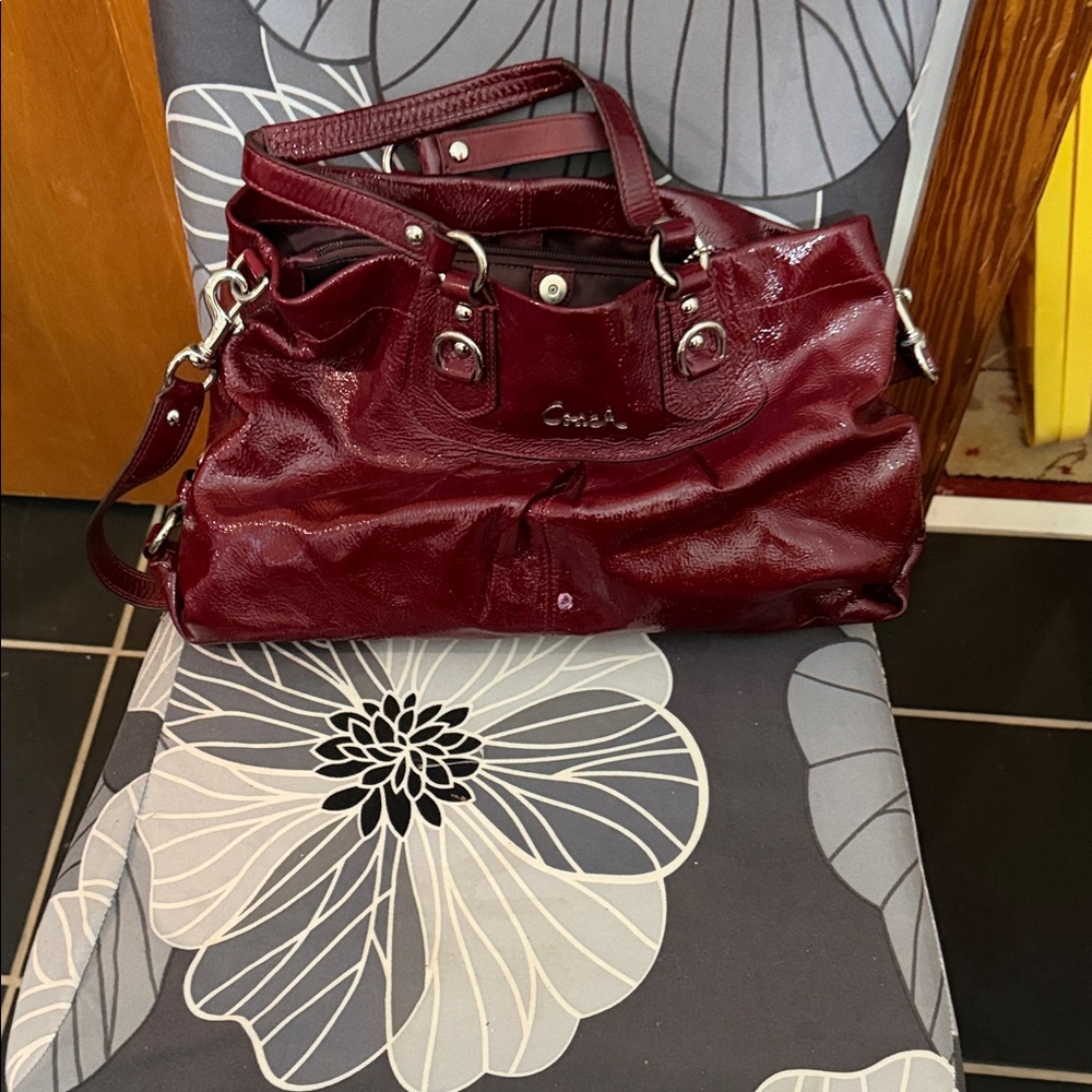 Coach Burgundy Shoulder Bag